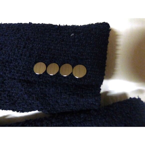 Calvin Klein Double-Breasted Textured Blazer, Navy, 8 - Picture 10 of 10